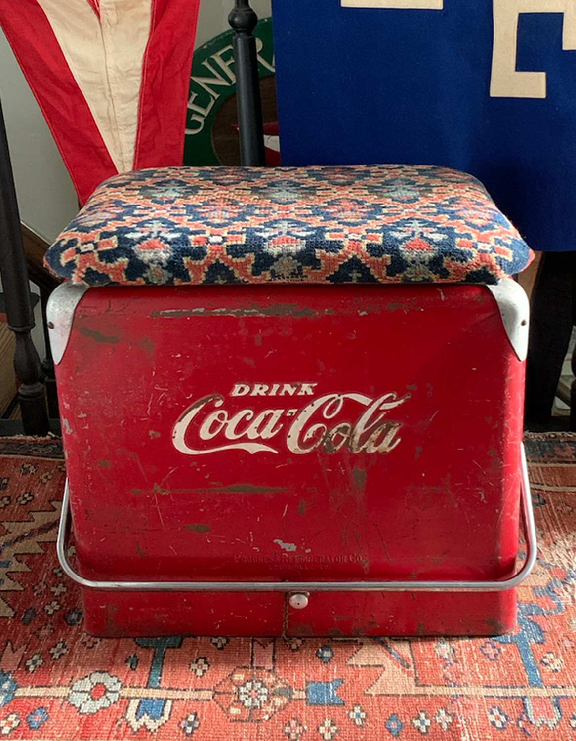 COCA COLA STORAGE OTTOMAN