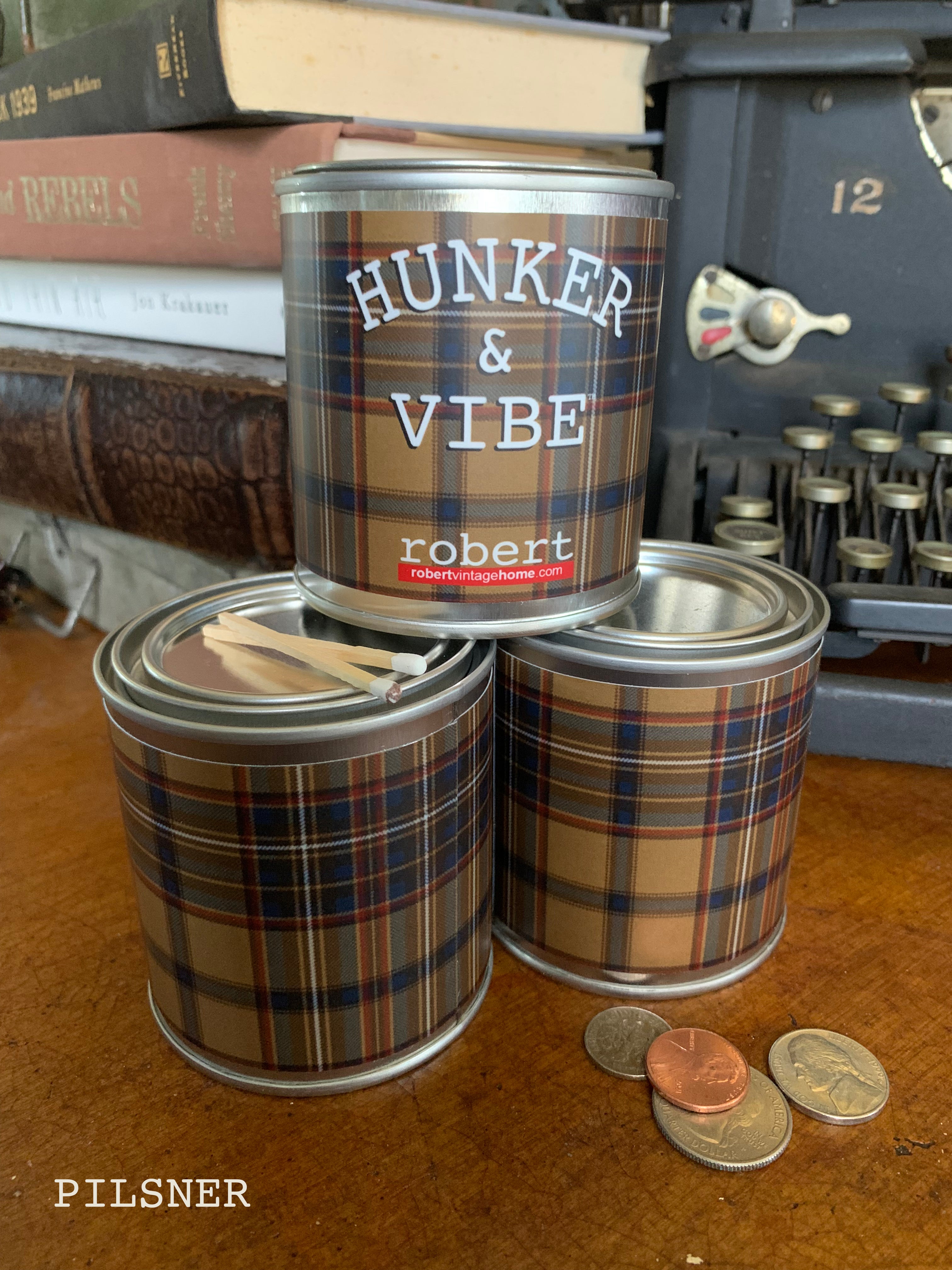 Hunker & Vibe Paint Can Candles