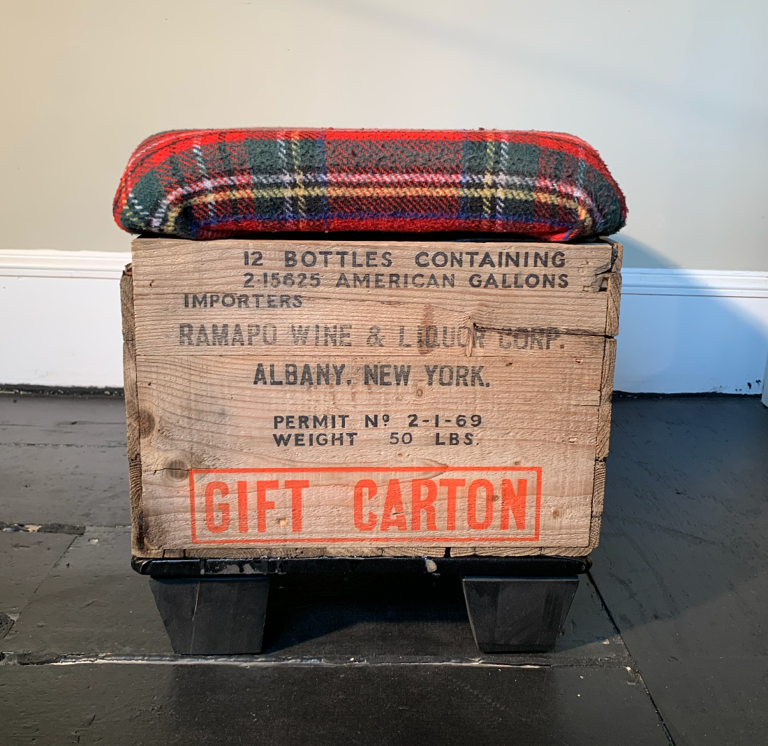 Vintage "DRAMBUIE" Storage Ottoman