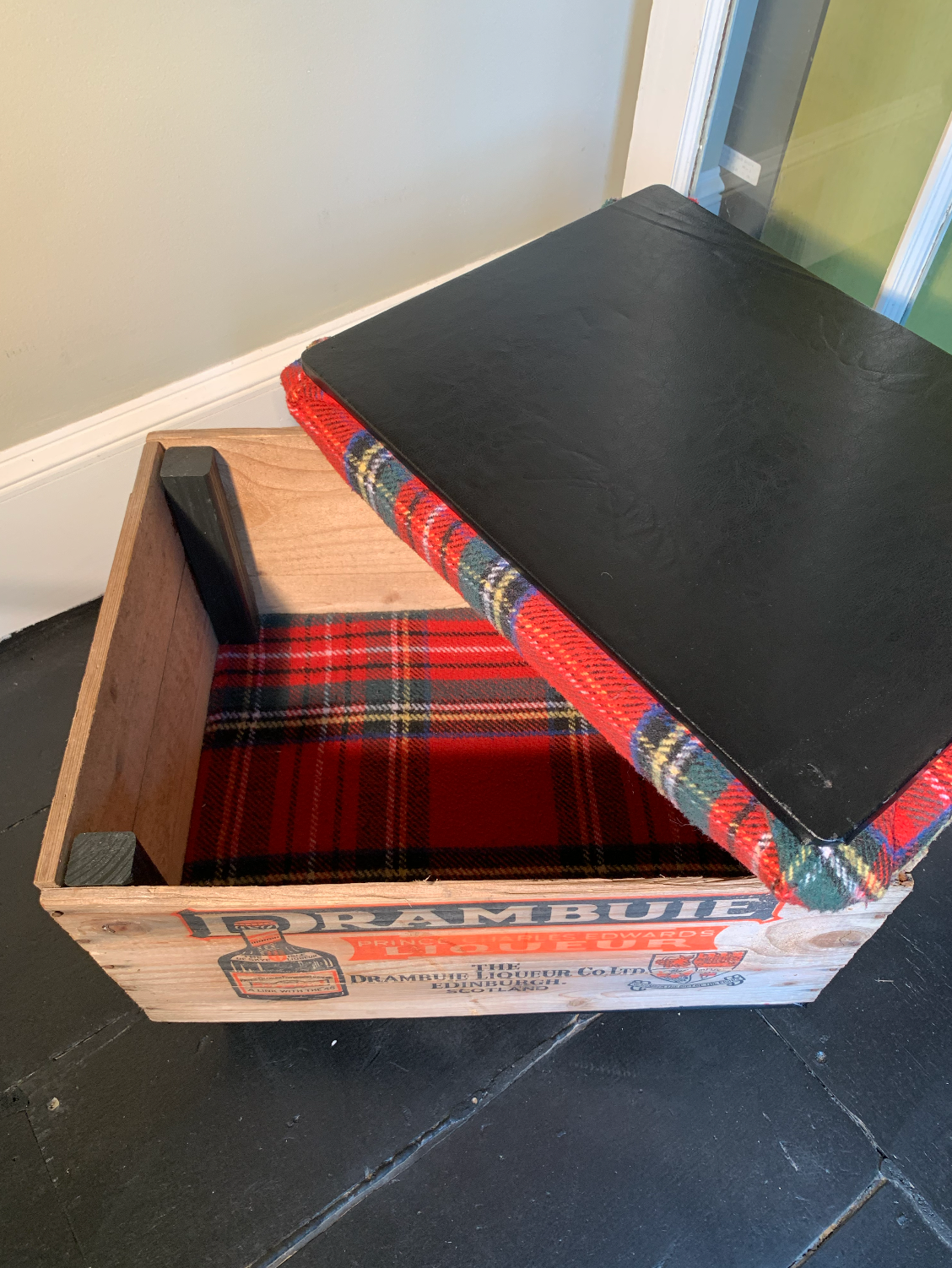 Vintage "DRAMBUIE" Storage Ottoman