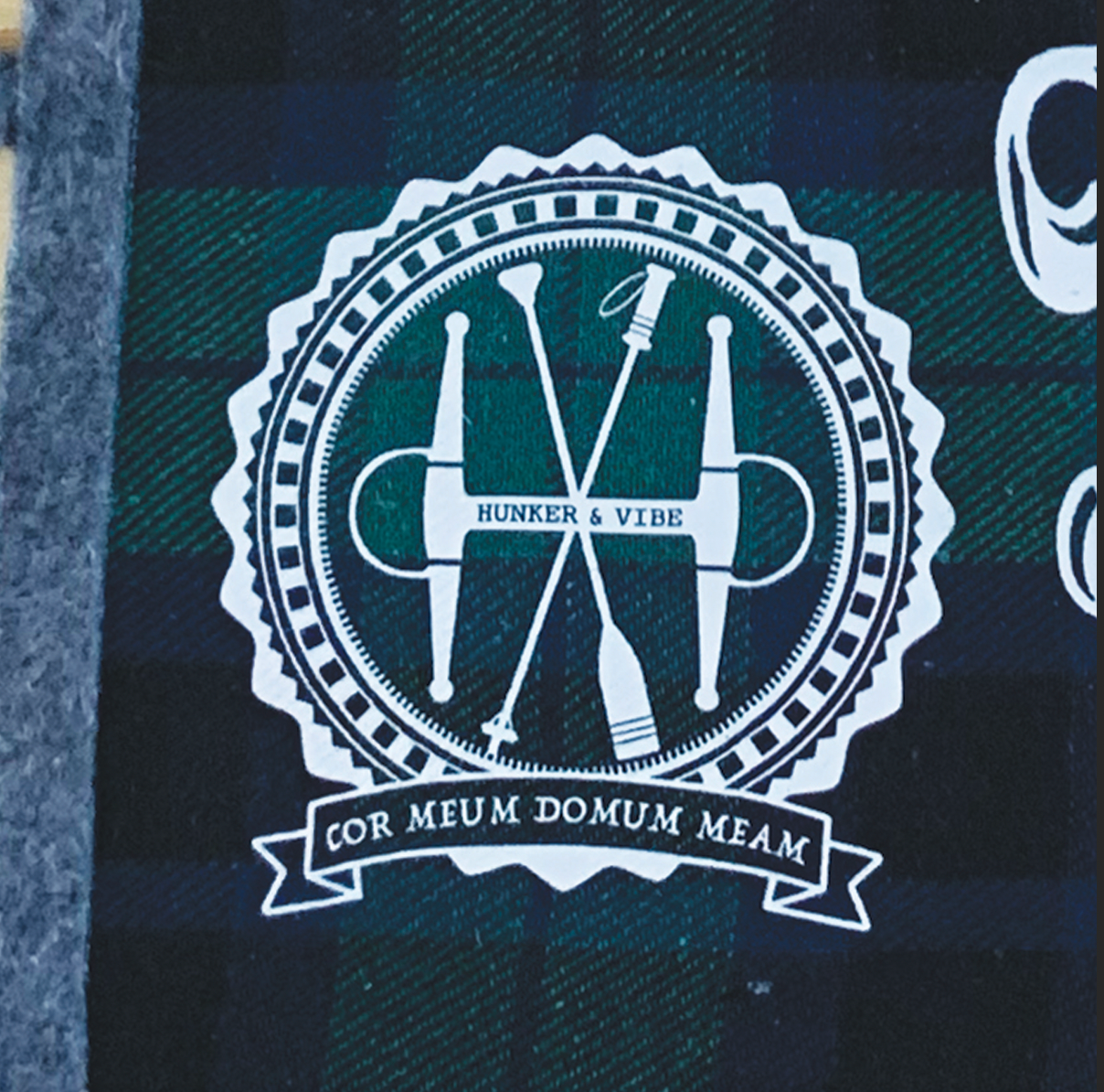 "HUNKER & VIBE" PENNANT FLAG