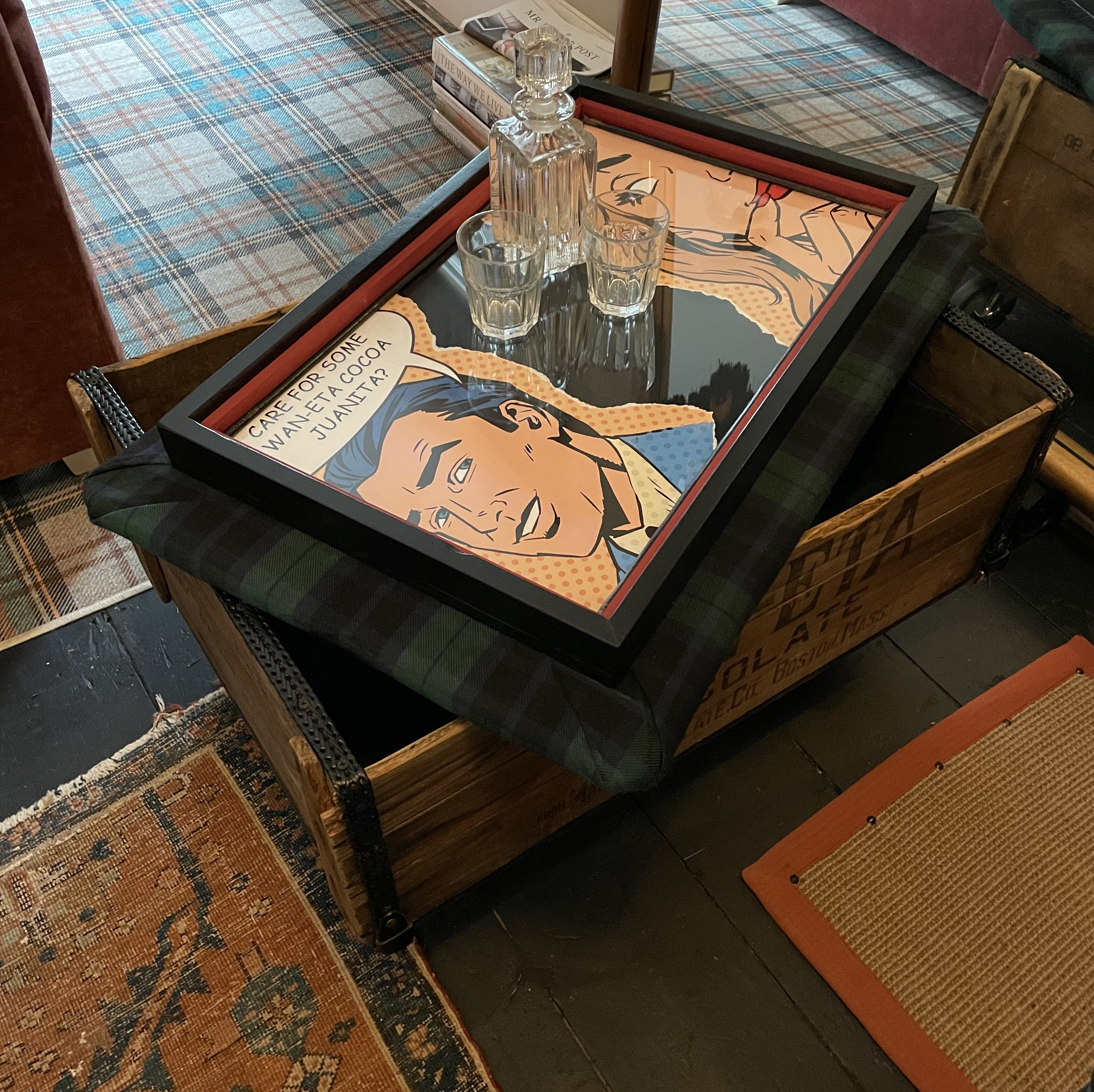 Wan-Eta Chocolate Factory Storage Ottoman