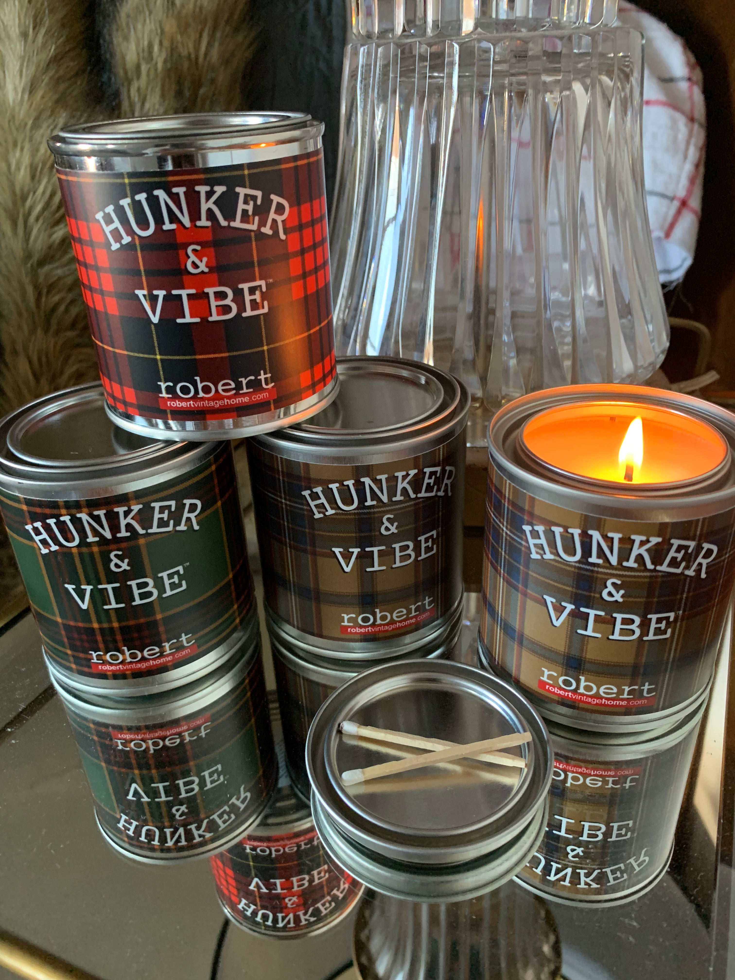Hunker & Vibe Paint Can Candles