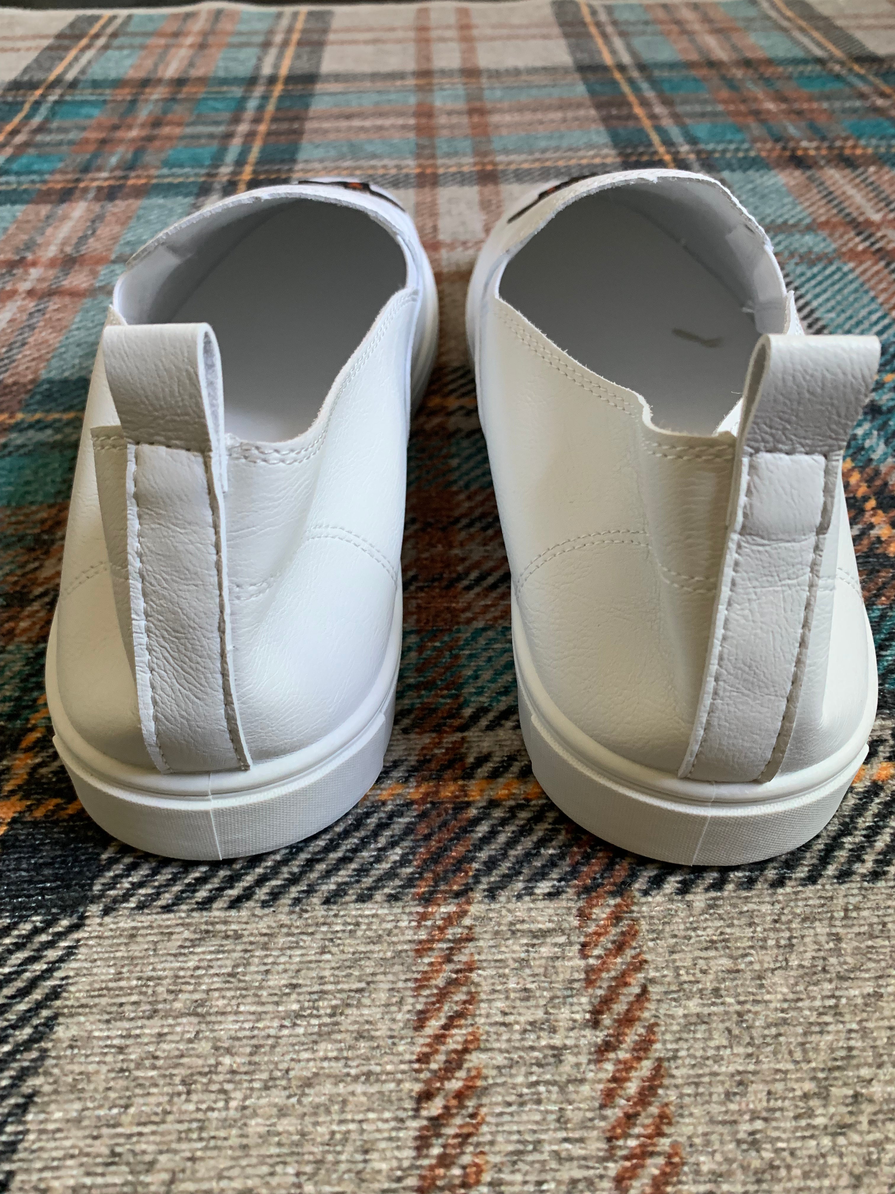 Limited Edition: Men's White "Vegan" Leather Slip-on Loafer Sneakers