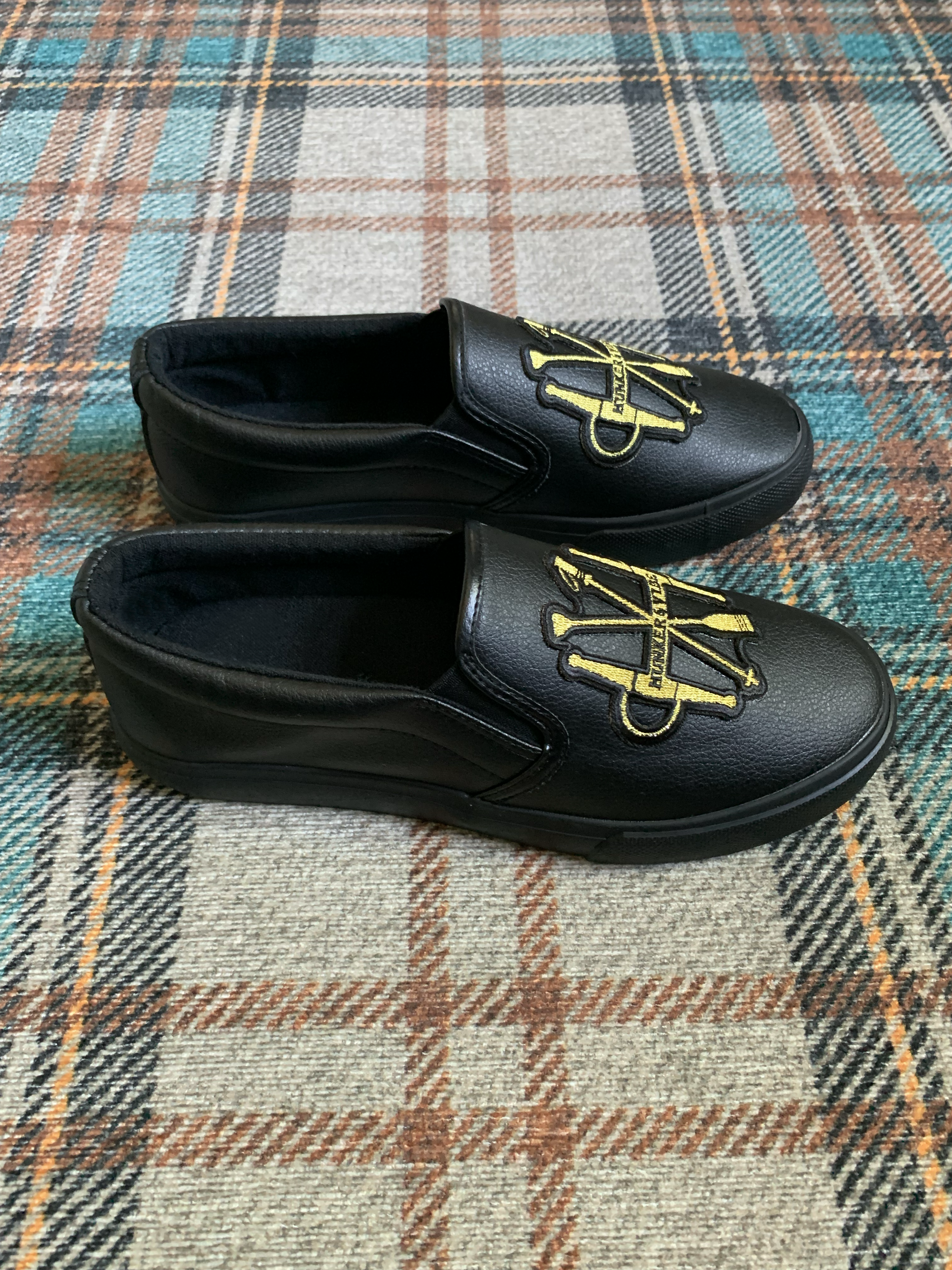 Limited Edition: Women's Black "Vegan" Leather Slip-on Loafer Sneakers