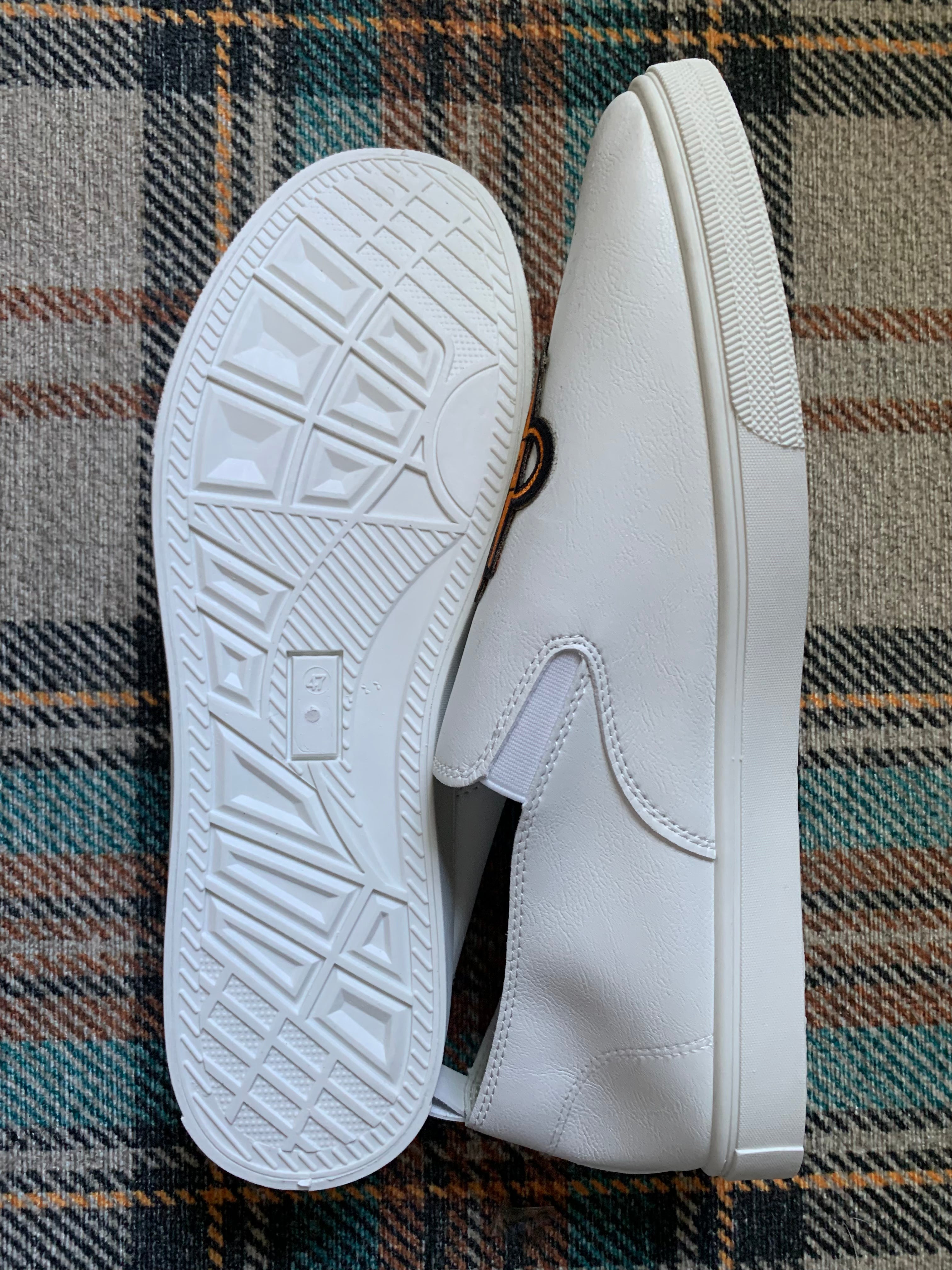 Limited Edition: Men's White "Vegan" Leather Slip-on Loafer Sneakers