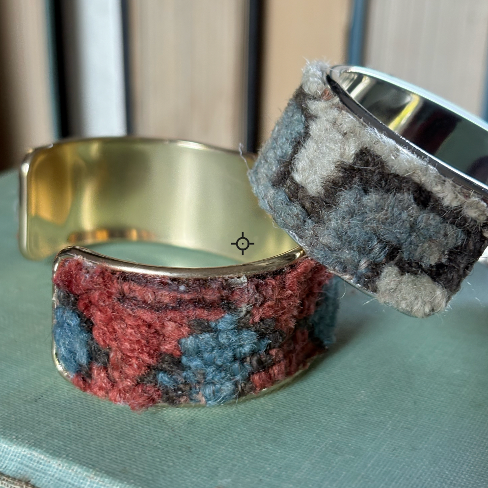 The "James" Cuff - Repurposed Wristwear, shown in stone
